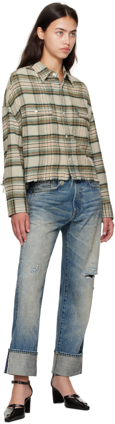Paita R13 R13 Cropped Plaid Shirt Vihreä | R13W7298-R558B, 3