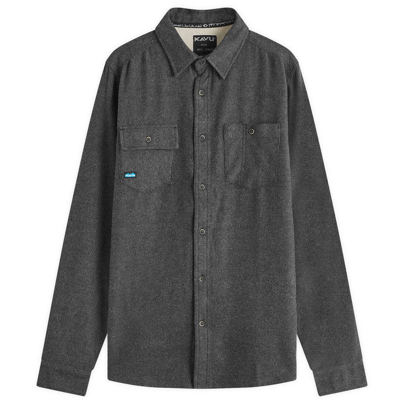Paita KAVU Langley Flannel Overshirt Large Harmaa | 5039-2027