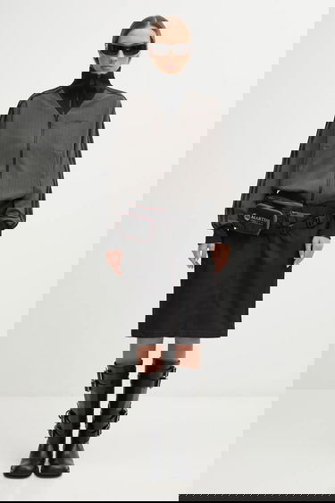 Hame Martine Rose Martine Rose Bumbag Midi Skirt with Contrast Stitching Musta | 848WO15035, 5