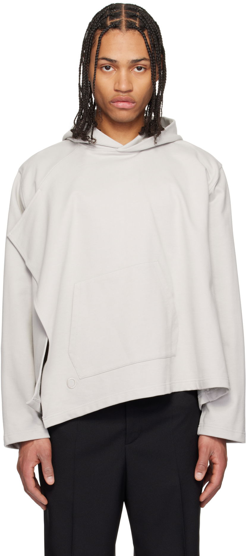 Huppari Craig Green Craig Green Stone Asymmetrical Hoodie Harmaa | CGSS25CJEHDY13