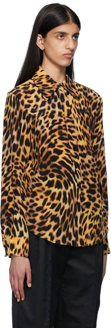Paita Stella McCartney Stella McCartney Leopard Print Silk Shirt Keltainen | 6200163AS200, 1