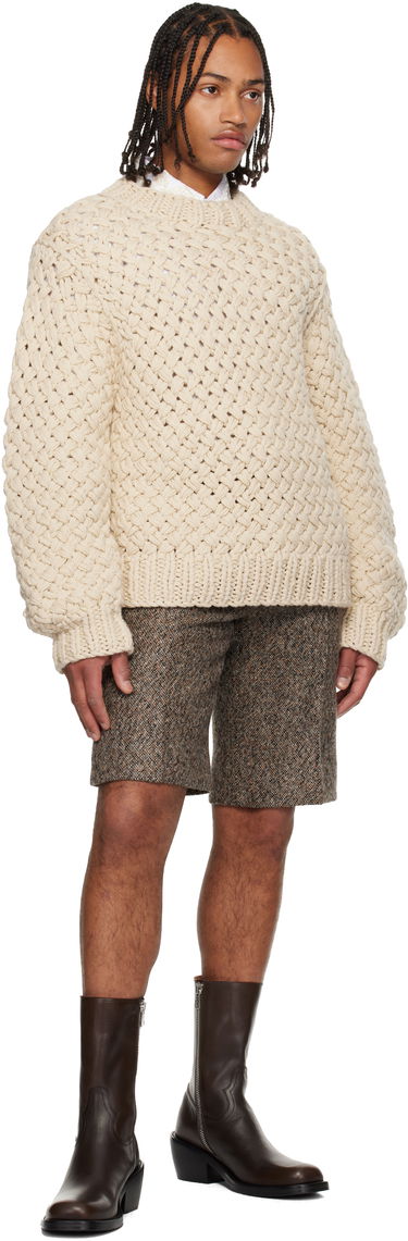 Villapaita Dries Van Noten Dries Van Noten Open-Knit Sweater Beige | 252-021249-2710, 3