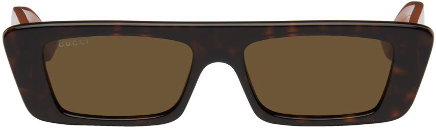 Aurinkolasit Gucci Tortoiseshell Rectangular Musta | GG1331S-003, 0