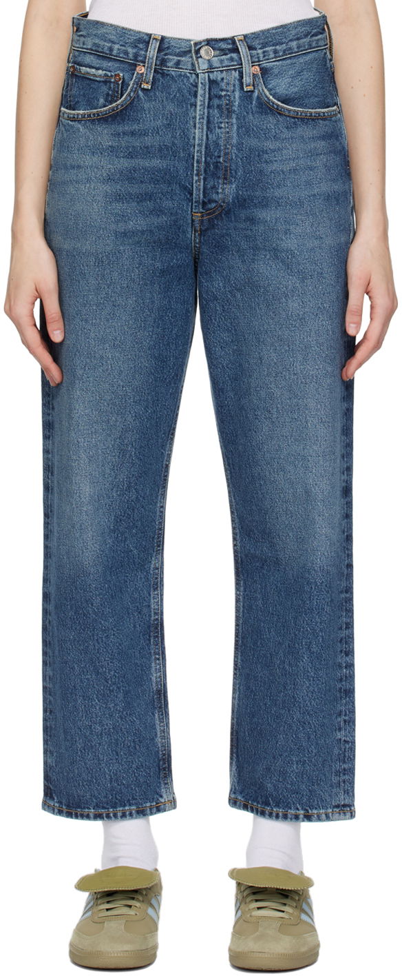 Jeans AGOLDE 90's Crop Jeans Tummansininen | A173E-1206, 0