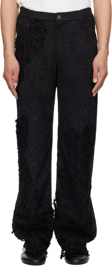 Housut ADER ERROR ADER error Product. 90 Floral Appliqué Trousers Musta | BO01SSBT0106BK, 0