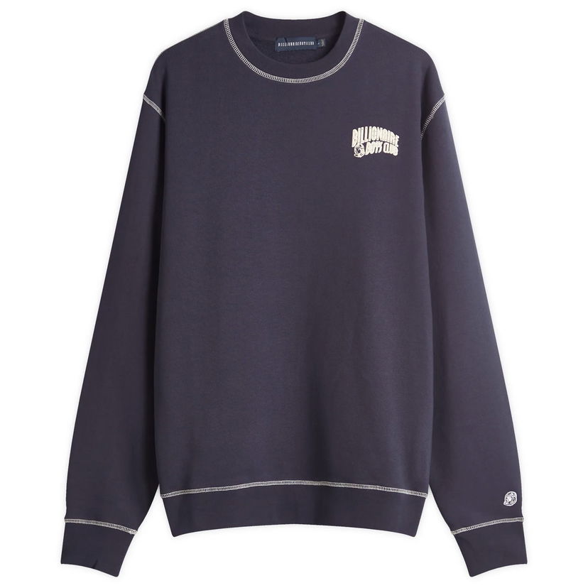 Villapaita BILLIONAIRE BOYS CLUB Men's Small Arch Logo Contrast Stitch Sweatshirt, Size Large Tummansininen | BC24211-NVY