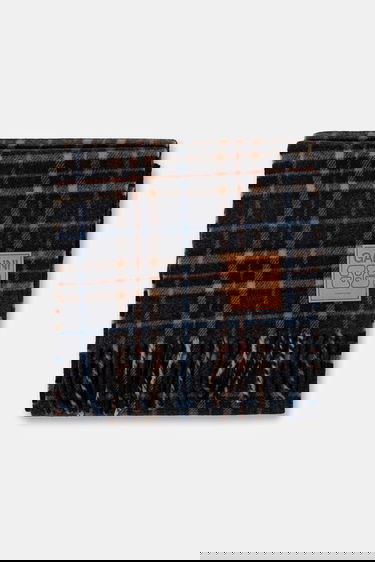 Huivi GANNI Double Face Wool Check Scarf Monivärinen | A6933, 1