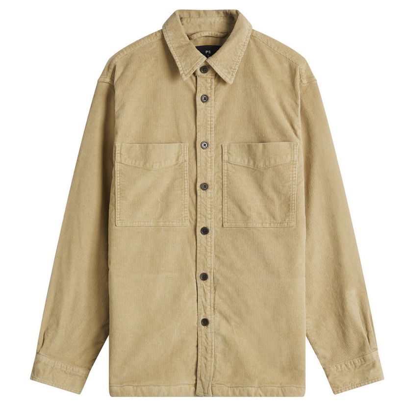 Paita Paul Smith Paul Smith Corduroy Shirt Jacket, Size Large Beige | M2R-413Z-P22248-62
