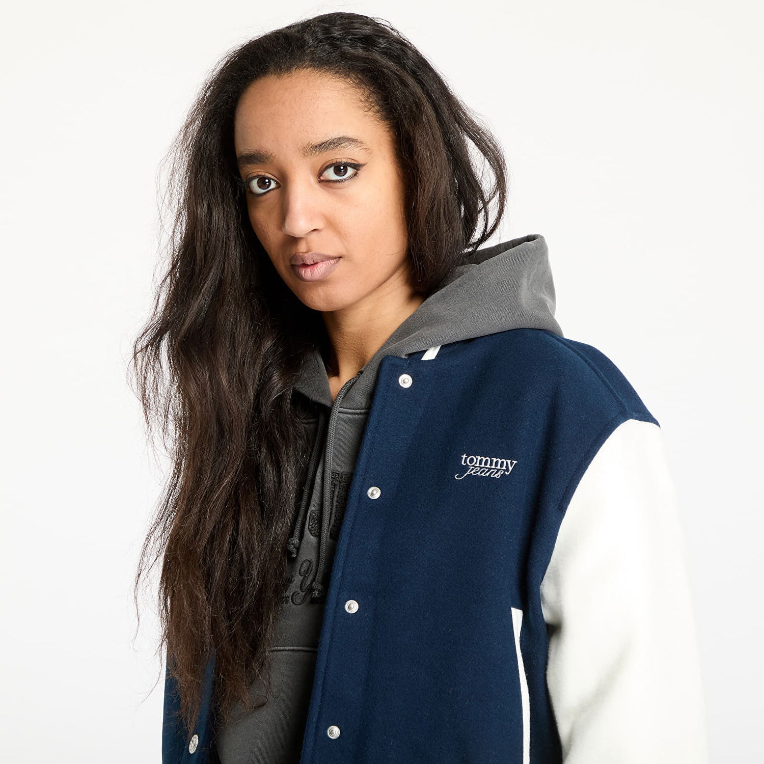 Bomber-takki Tommy Hilfiger Tommy Jeans Wool Varsity Bomber Jacket Tummansininen | DW0DW19320 C1G, 1