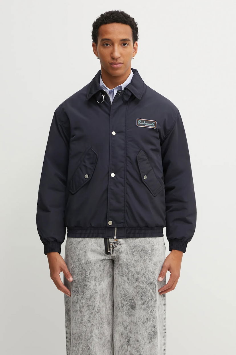 Bomber-takki Lacoste Padded Bomber Jacket with Collar and Chest Patch Tummansininen | BH5167