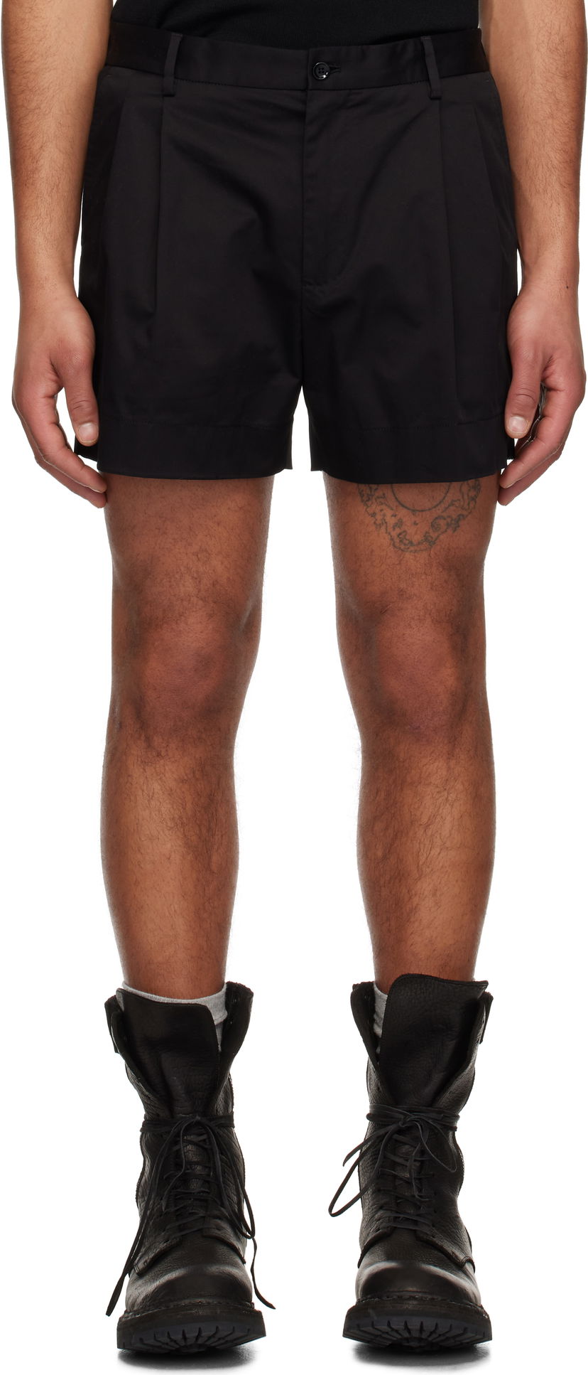 Shortsit Dolce & Gabbana Dolce&Gabbana Cotton Gabardine Shorts Musta | GP0X9TFUFNV