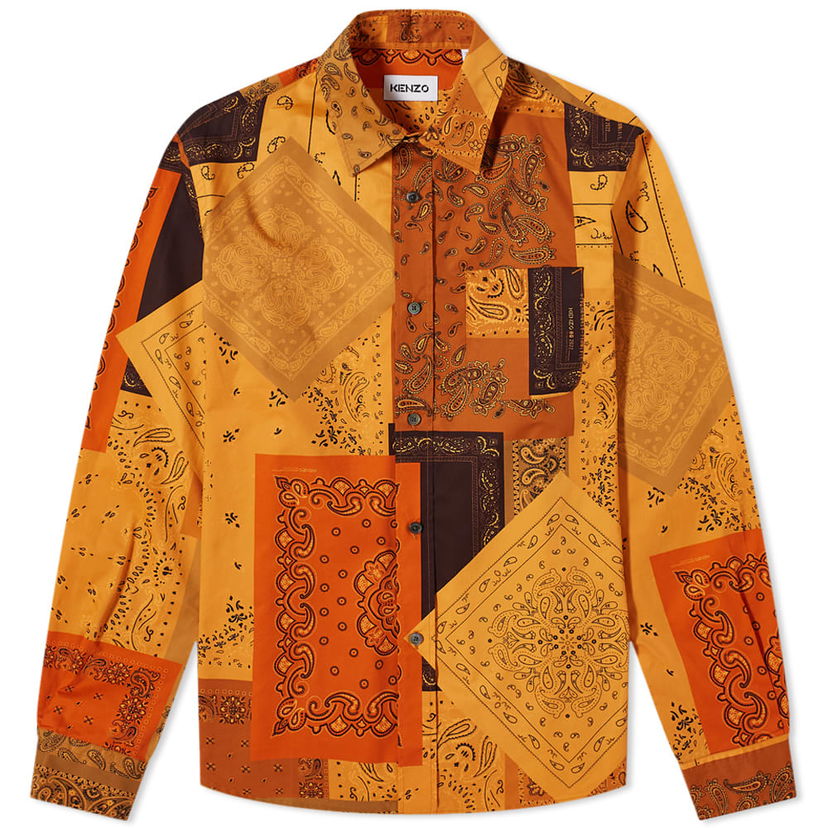 Paita KENZO Kenzo Patchwork Bandana Shirt Oranssi | FC55CH4019P5-26