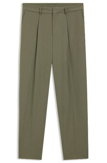 Housut BOSS Relaxed Fit Stretch Trousers Vihreä | 50546294