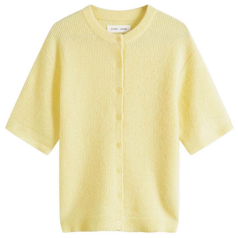 Villapaita Samsoe Samsoe Samsøe Samsøe Saanouria Short Sleeve Cardigan Keltainen | F25200115-110619TCX