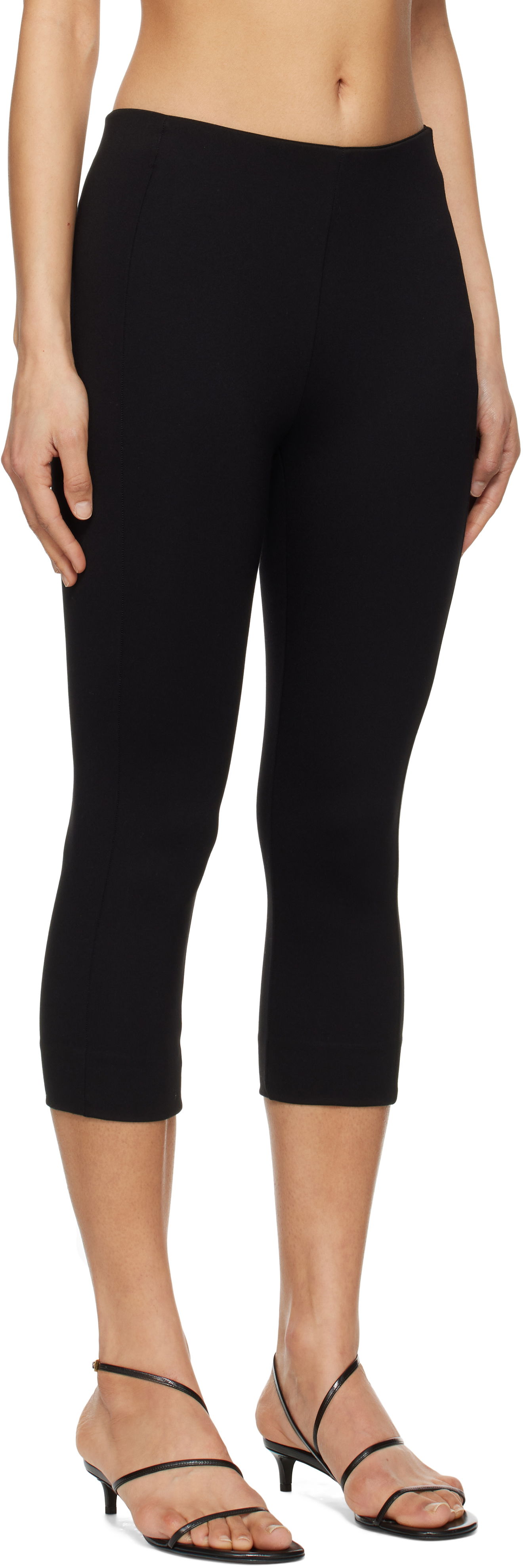 Leggingsit rag & bone Rag & Bone Simone Ponte Capri Trousers Musta | WAC24PT037LC37, 1