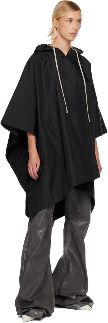 Huppari Rick Owens DRKSHDW Concordians Poncho Hoodie Musta | DS02E7245 NCV, 3
