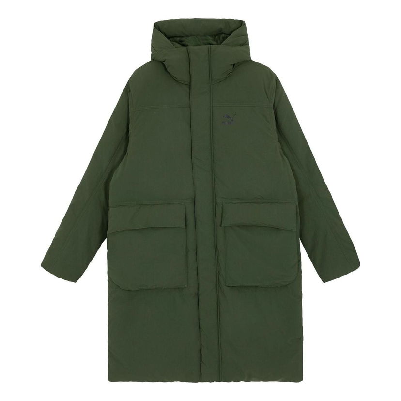 Puffer takki Puma Long Down Coat Vihreä | 621684-31