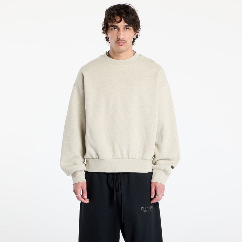 Huppari Fear of God Fear of God Essentials Classic Fit Fleece Crewneck Sweatshirt Beige | 192SP252042F-969