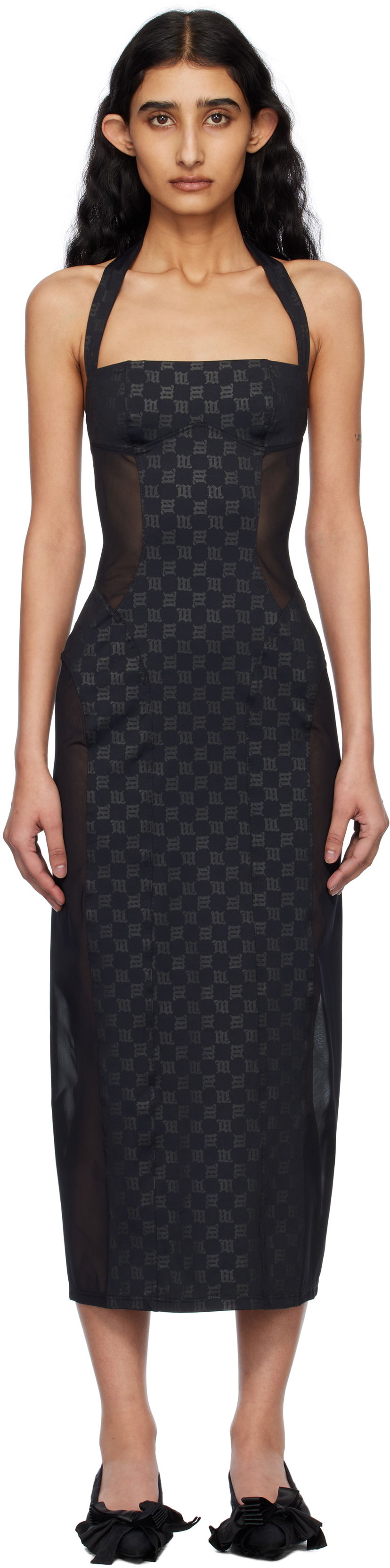 Mekko MISBHV MISBHV Shape Up Midi Dress Musta | 250W804