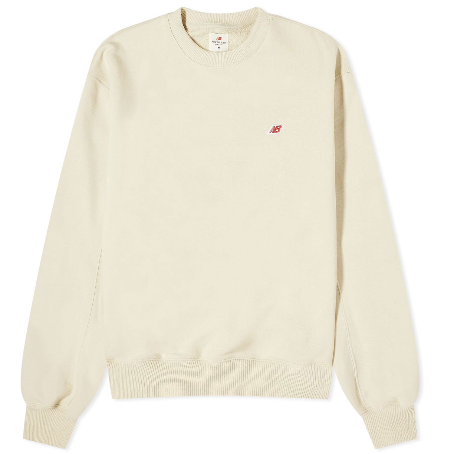 Huppari New Balance MADE in USA Core Crewneck Sweatshirt Beige | MT41544-SD, 0