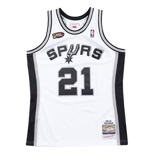 Jersey Mitchell & Ness Mitchell & Ness San Antonio Spurs Basketball Jersey Valkoinen | AJY4EL18027-SASWHIT98TDU
