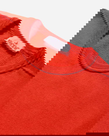 Huppari Stone Island Garment Dyed Crewneck Sweatshirt Punainen | K2S15-6100028-S0A20 V0018, 3