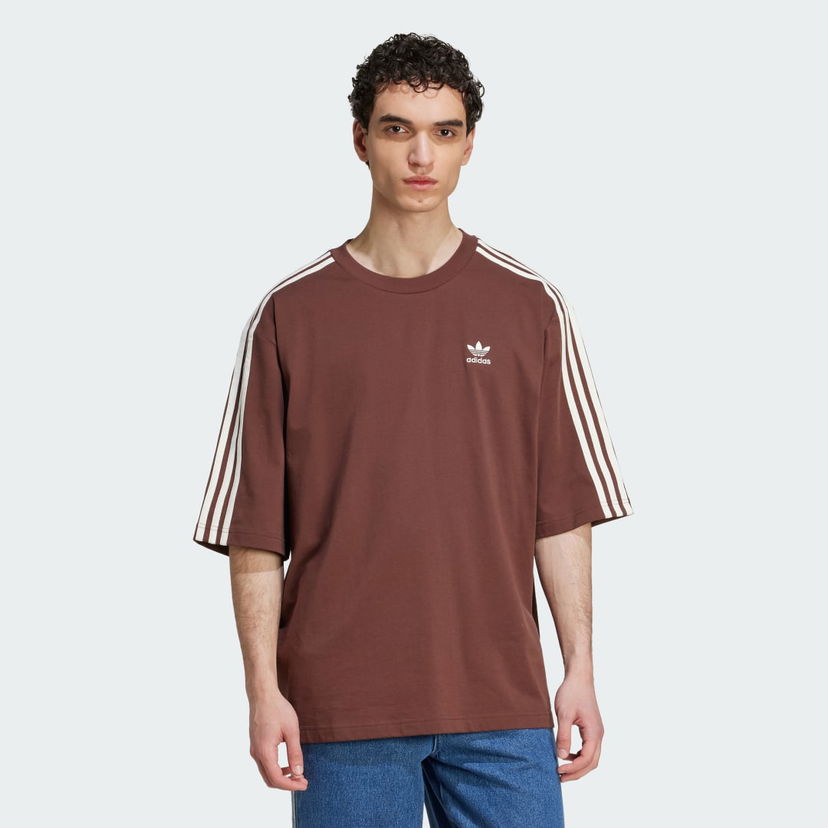 T-paita adidas Performance Adicolor Oversized T-Shirt Ruskea | KA0476