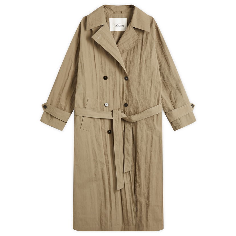 Trenssitakki CLOSED Women's Double-Breasted Trench Coat With Belt Beige | C97933-682-22