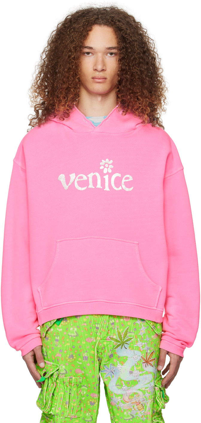 Huppari ERL Venice Print Hoodie Vaaleanpunainen | ERL07T031
