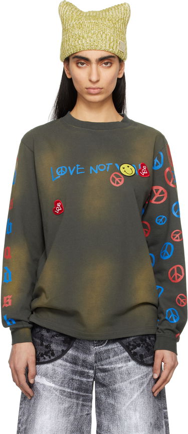 T-paita Andersson Bell Andersson Bell 'Love Not War' Long Sleeve T-shirt Vihreä | atb1254u, 0
