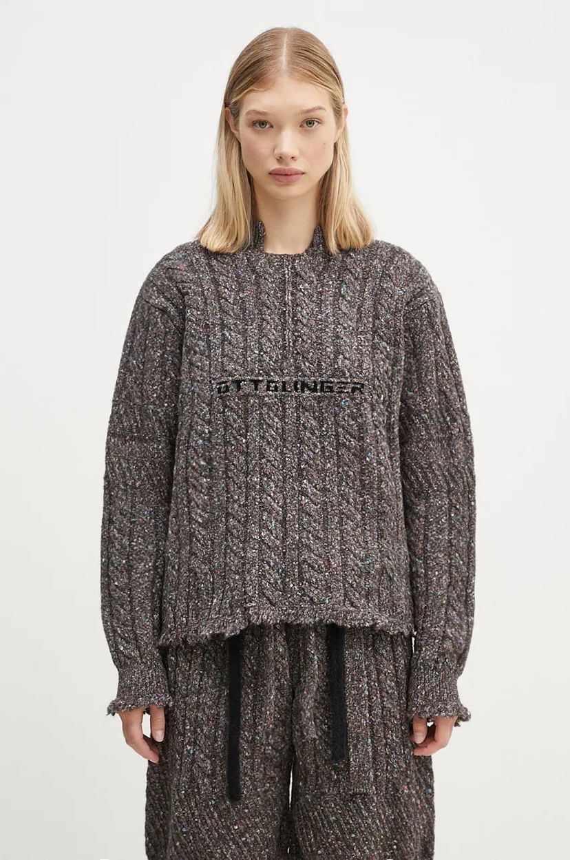 Villapaita Ottolinger Ottolinger Knit Chunky Sweater Harmaa | 1070201521