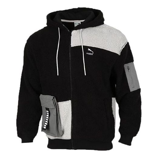 Huppari Puma Retro Block Sherpa Full-Zip Jacket Musta | 530711-01, 0