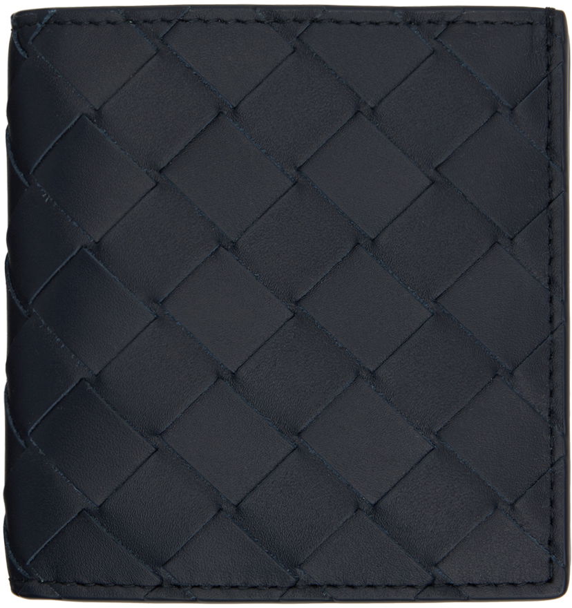 Lompakko Bottega Veneta Intrecciato Slim Bi-Fold Wallet Tummansininen | 749400 VCPQ6 4171