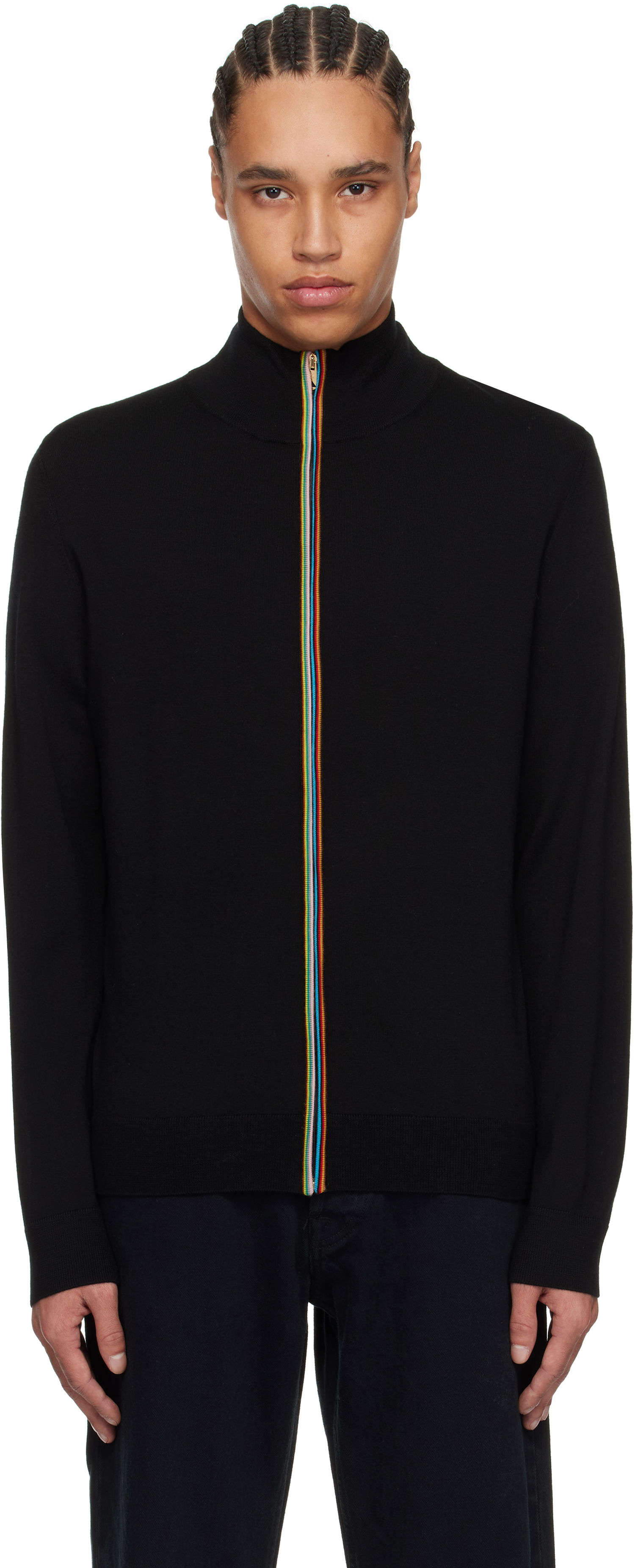 Villapaita Paul Smith Paul Smith Signature Striped Zip Cardigan Musta | M1R-248Z-P02094-79, 0