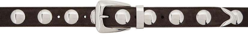 Vyöt Khaite 'The Benny' Suede Belt with Silver-Tone Hardware Ruskea | 10014-726