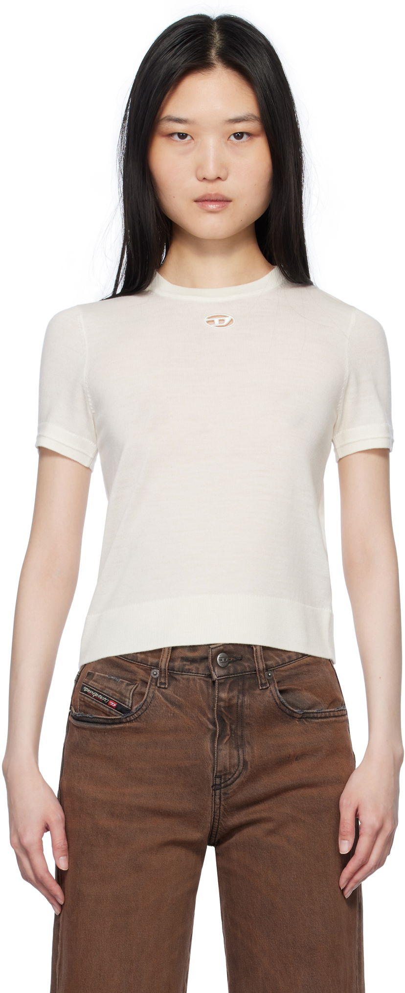 T-paita Diesel Diesel M-Aline T-shirt Valkoinen | A17501 0DCCH