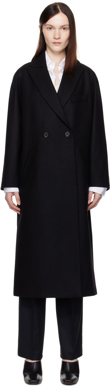 Takit A.P.C. A.P.C. Flora Double-Breasted Trench Coat Musta | WOAJS-F01541, 0