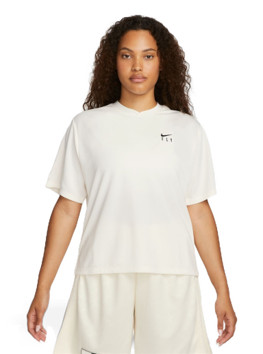 T-paita Nike Dri-FIT Warmup Wmns Top Pale Ivory Valkoinen | FB7992-110