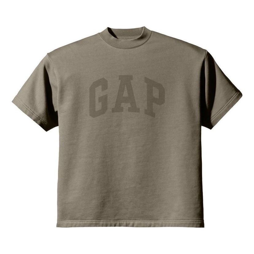 T-paita GAP Yeezy Gap Engineered by Balenciaga Padded Heavy Fleece T-Shirt Ruskea | 719624TMVQ5