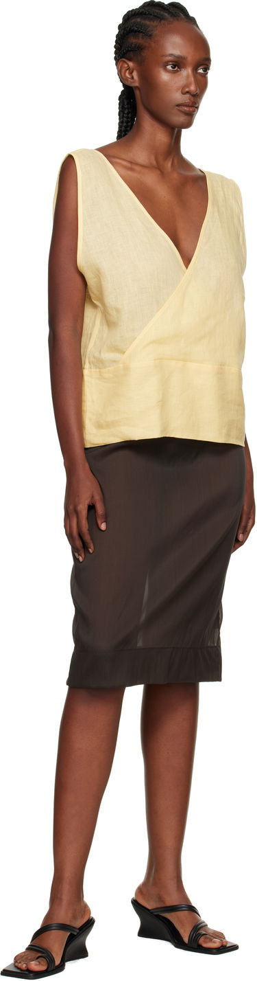 Tankkitoppi Baserange Baserange Garlin Wrap Linen Top Keltainen | TSGA-FL-AU25, 3