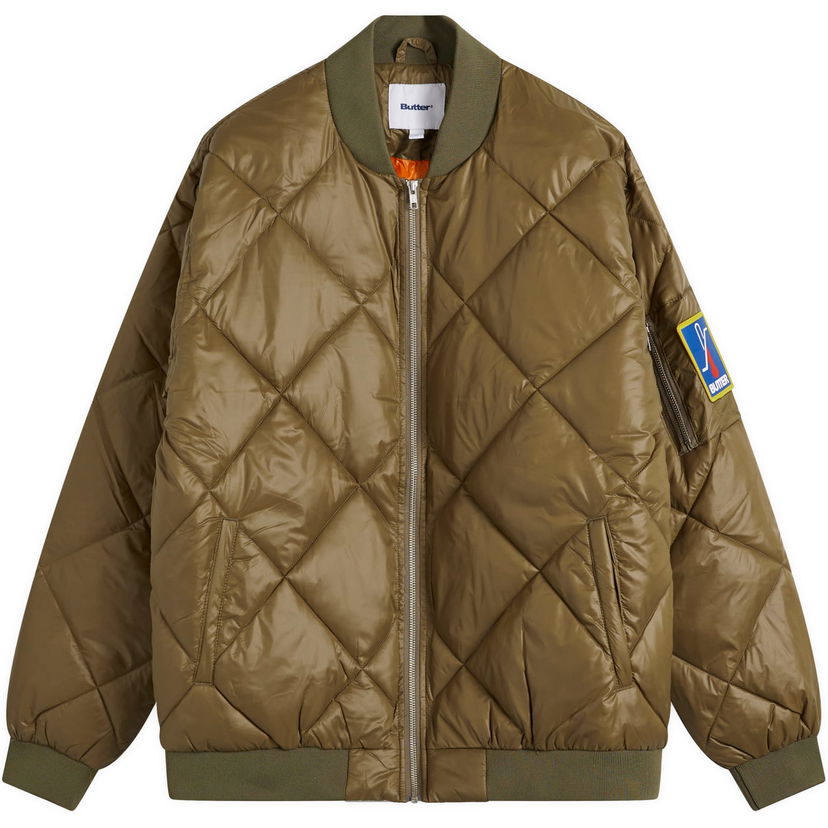 Bomber-takki Butter Goods Temperature Bomber Jacket Army Large Vihreä | BG243603-ARM