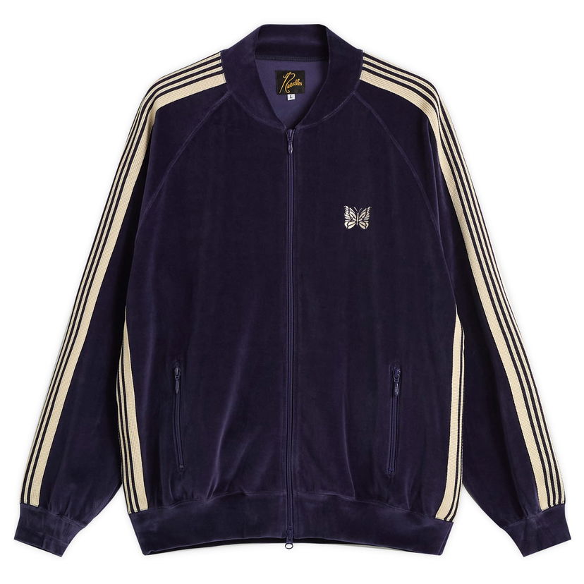 Bomber-takki Needles Needles Velour Rib Collar Track Jacket, Size Small Violetti | RW323-A