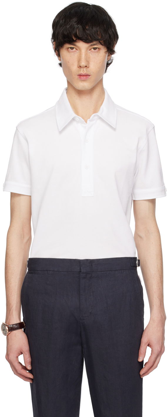 Poolopaita Orlebar Brown Sebastian Polo Valkoinen | 275831