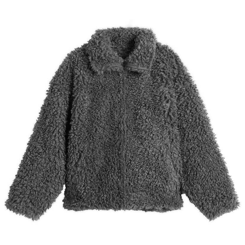 Takki Acne Studios Felemmy Chunky Fleece Jacket, Size Large Harmaa | A90687-AFH