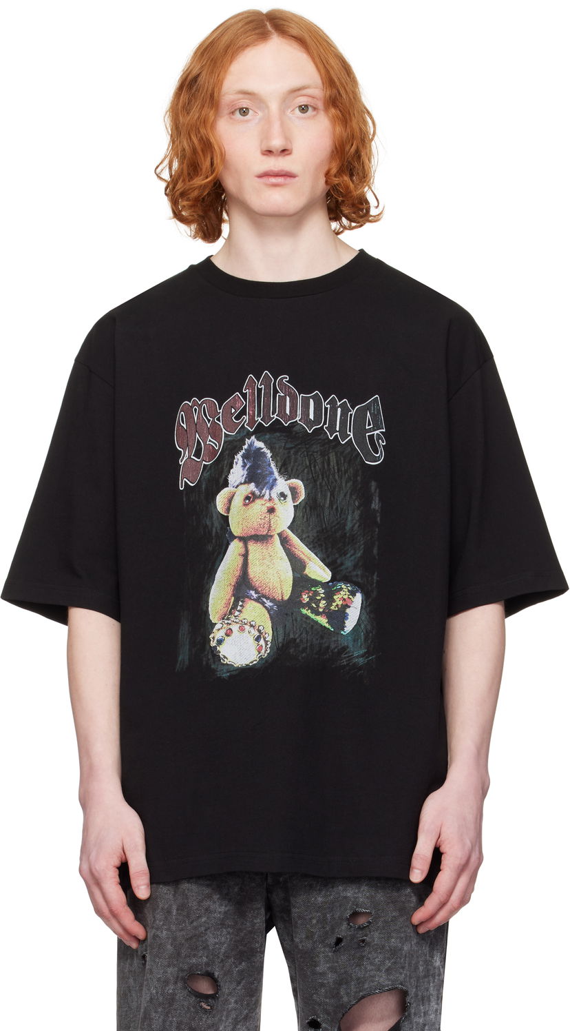 T-paita We11done We11done Punk Teddy Graphic T-Shirt Musta | WD-TT0-25-747-U-BK