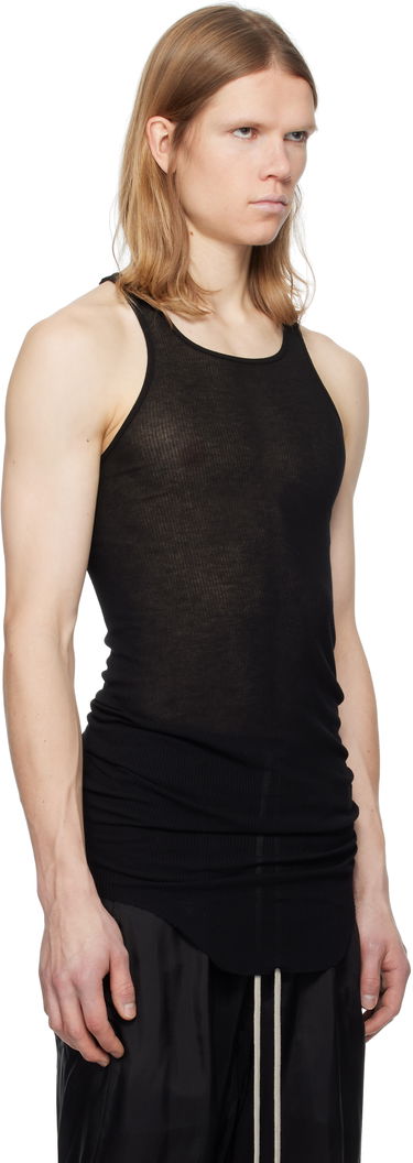 Tankkitoppi Rick Owens Rick Owens Hollywood Basic Rib Tank Top Musta | RU01E5150 RC, 1
