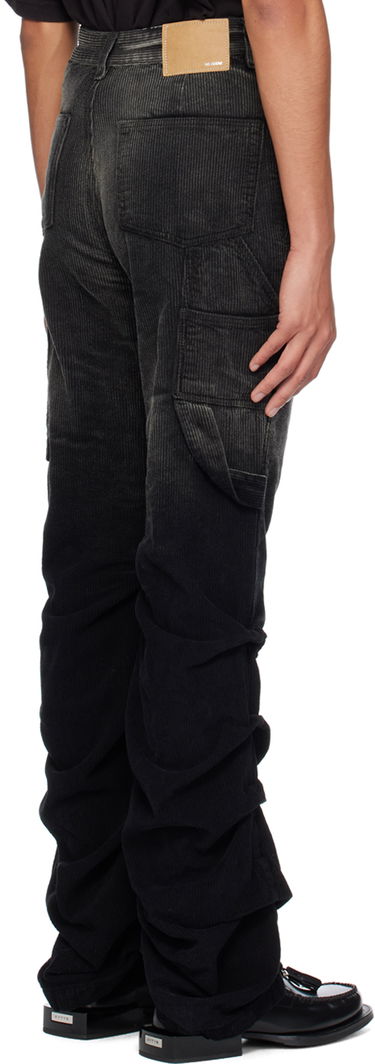 Cargo housut We11done We11done Washed Wrinkled Corduroy Pants Musta | WD-PT2-24-237-M-BK, 2