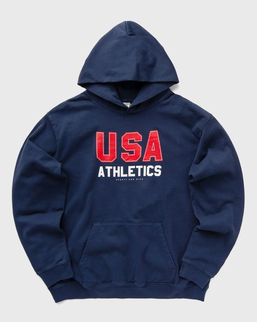 Huppari Sporty & Rich USA Athletics Hoodie Tummansininen | ST070503649BL32