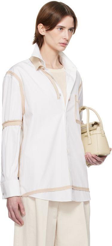 Paita Maison Margiela Maison Margiela Contrast Trim Shirt Valkoinen | S51DT0018 M35391, 1