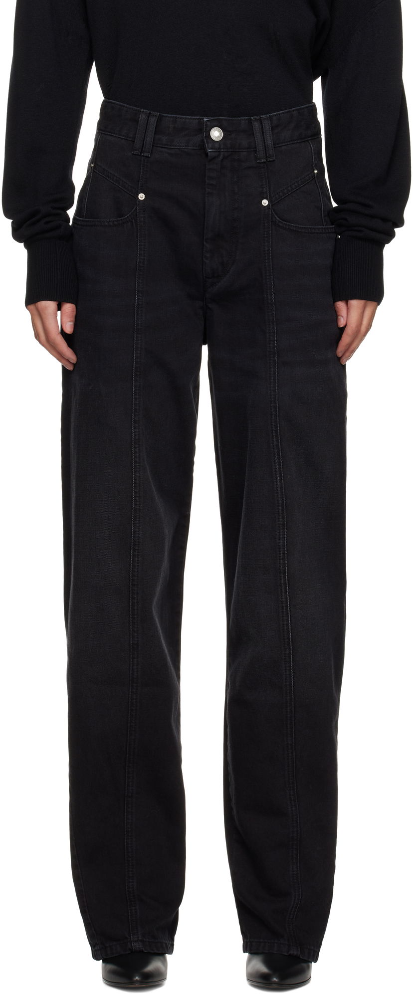 Jeans ISABEL MARANT Isabel Marant Vetan Jeans Musta | PA0045FB-B1H06I